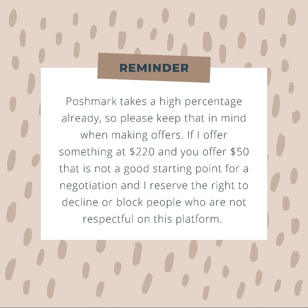 Reminder! Please Negotiate Respectfully.